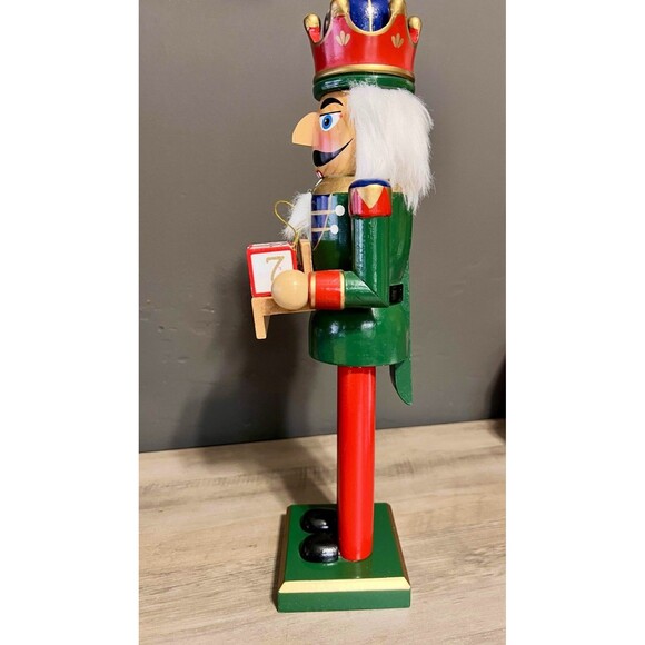 Christmas Countdown Wooden Nutcracker Holiday Decor Figurine Traditional Classic - Picture 4 of 11